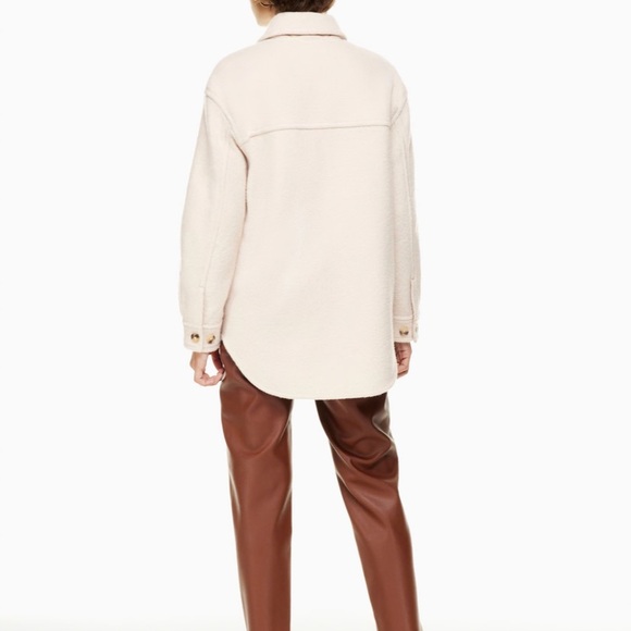 Wilfred Free Ganna Shirt Jacket, Heather Bone, Size S - Picture 6 of 6